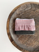 Mini Ruffle Zip Pouch