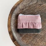 Mini Ruffle Zip Pouch