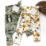 Grow With Me Leggings + Top Knot Hat Set (More Colour Options)