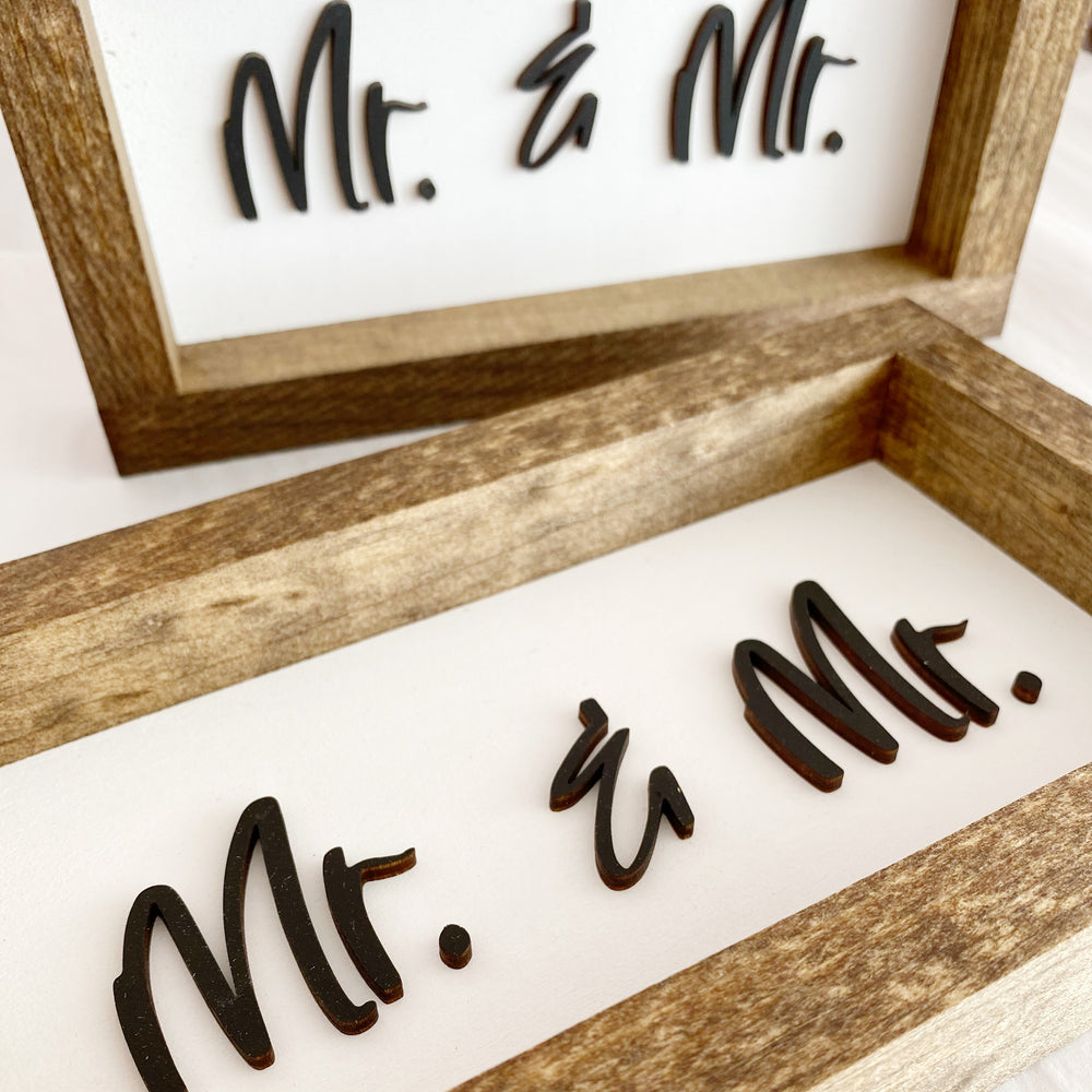 Mr. & Mr. Cutout | Wood Sign