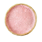 Pink Floral Impressions Ring Dish