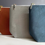 Medium Linen Zip Pouch | Makeup Bag