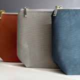 Medium Linen Zip Pouch | Makeup Bag