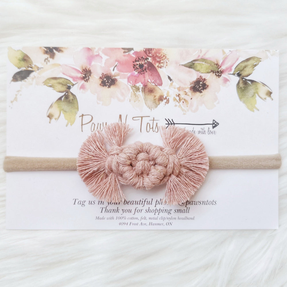 Macrame Bow Headband
