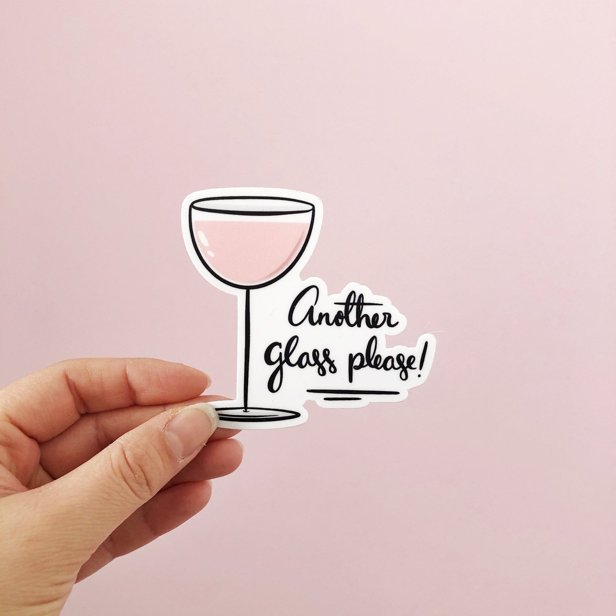 Wine Glass Vinyl Sticker The Pear Co.