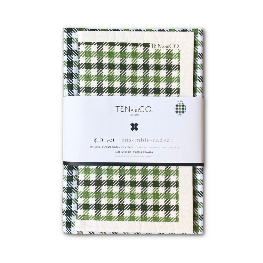 Plaid Green Gift Set | Ten and Co.