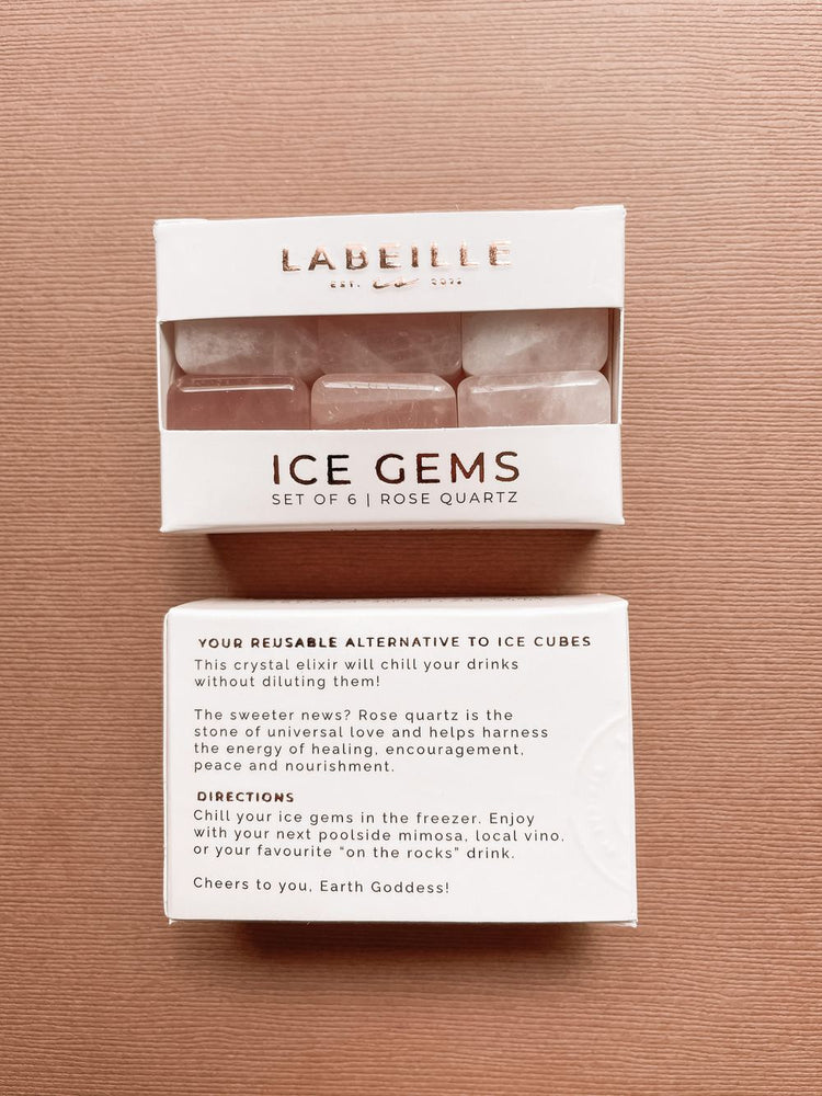 Rose Quartz Ice Gems | set of 6